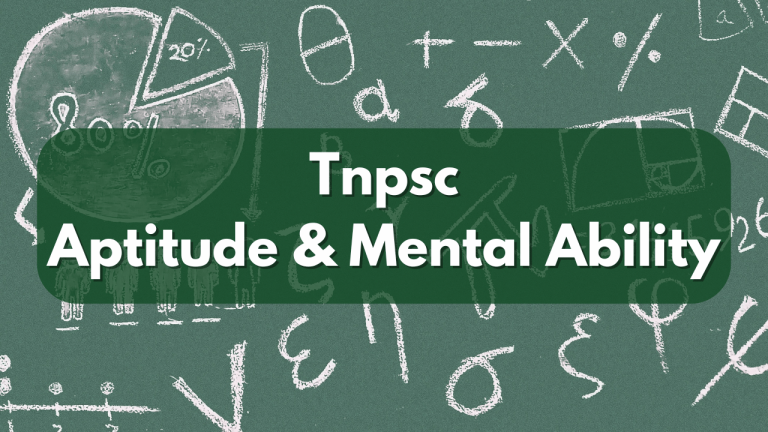 Aptitude and Mental Ability – Tnpsc Previous Questions Online Test