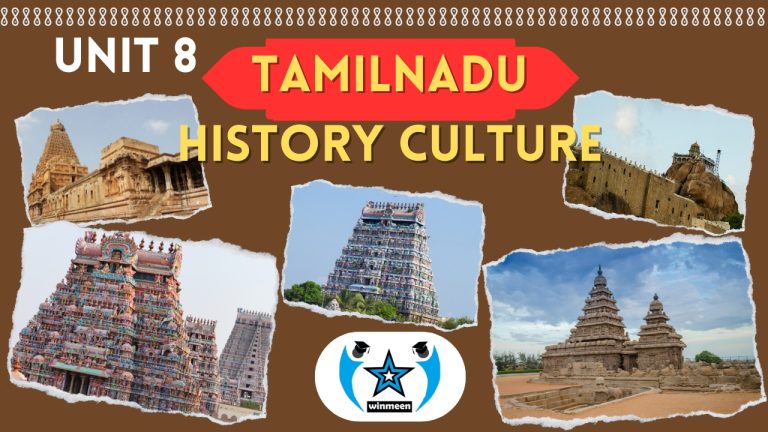 Unit 8 Tamilnadu History Culture – Tnpsc Previous Questions Online Test in Tamil and English